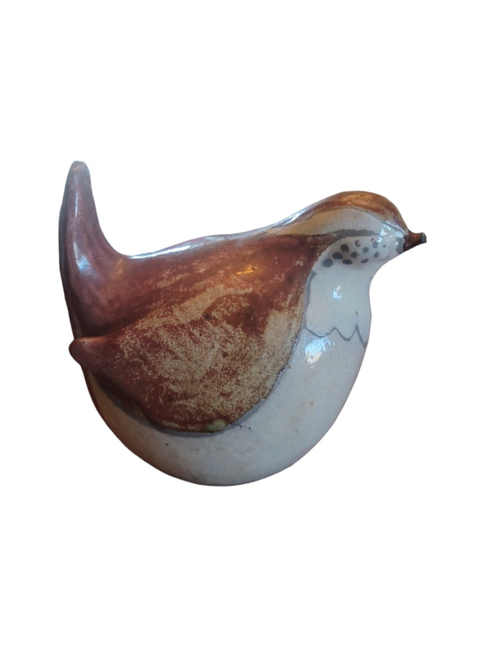 Raku Vintage Bird handmade signed